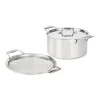 8-Quart Stockpot with Splatter Guard / All-Clad D5 Brushed Stainless Masterpiece