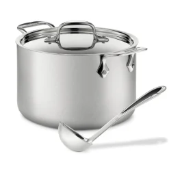 Soup Pot and Ladle Set / 4-Quart Stainless Steel Cooking Essentials