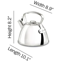Stovetop Tea Kettle, 2 Qt Stainless Steel Tea Kettle | All-Clad