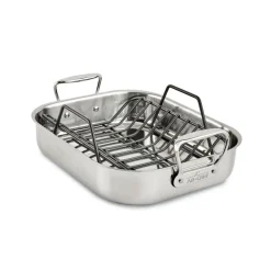 11 x 14-Inch Stainless Steel Small Roaster With Rack I All-Clad