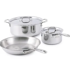 D3 Everyday Stainless 3-Ply Bonded Cookware, 5 Piece Set | All-Clad