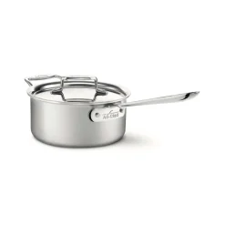 D5 Stainless Brushed 5-ply Bonded Stainless Steel Pot 3 Qt | All-Clad