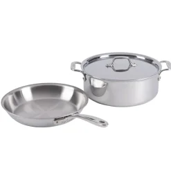 D3 Stainless Everyday, 3 Piece Pots and Pans Cookware Set