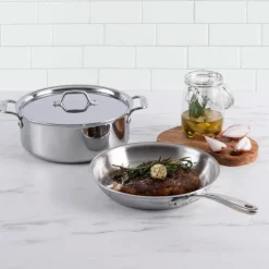 D3 Stainless Everyday, 3 Piece Pots and Pans Cookware Set