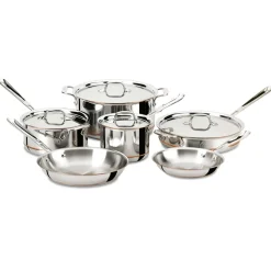 10 Piece 5 Ply Stainless Steel Cookware Set | All-Clad