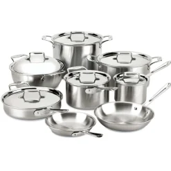 14-Piece BD5 Stainless Steel Cookware Set I All-Clad